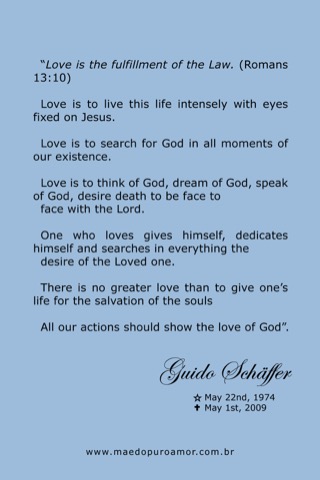 Texto em inglês: Todas as nossas ações devem visar o Amor de Deus Texto em inglês: Todas as nossas ações devem visar o Amor de Deus